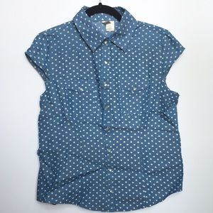 Cotton heart print shirt