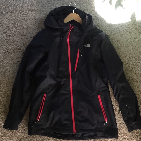 women's large dark grey North Face winter jacket