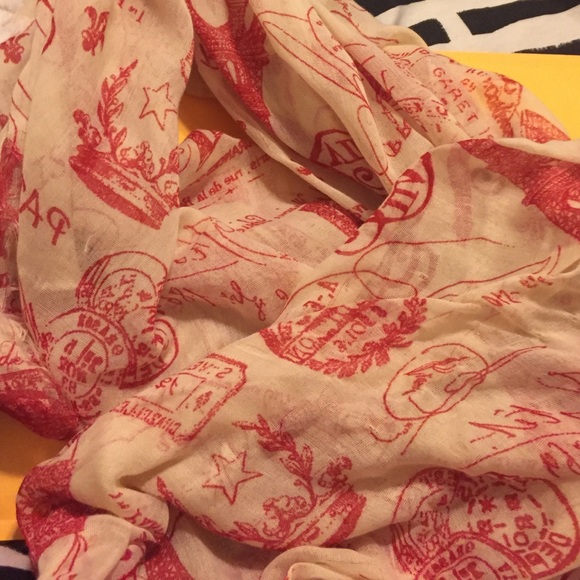 Red Paris scarf