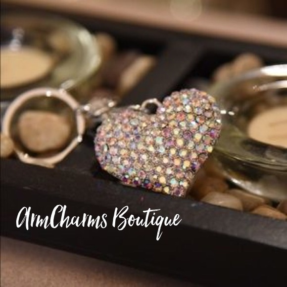 Crystal Heart Purse Jewelry and Keychain
