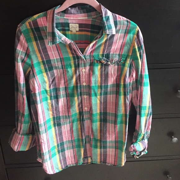 Jcrew factory button down plaid shirt