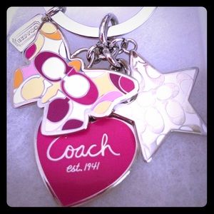 COACH Heart Star Butterfly Mix Key Ring