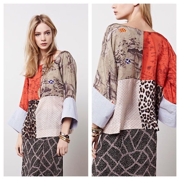Anthropologie Tops - FLASH SALE🎈🎈Silk print popover top