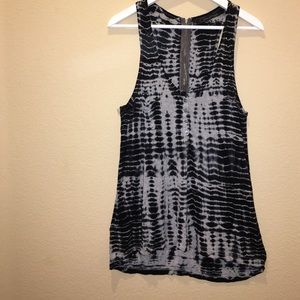 Black tie dye tank