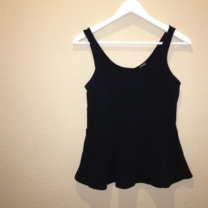 Black peplum tank
