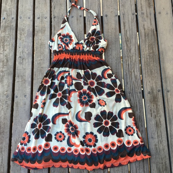 Forever 21 flower and moon halter dress FESTIVAL