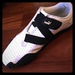 Black and White Puma Athletic Shoes