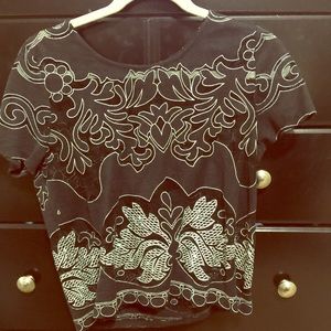 Black top with white detailing