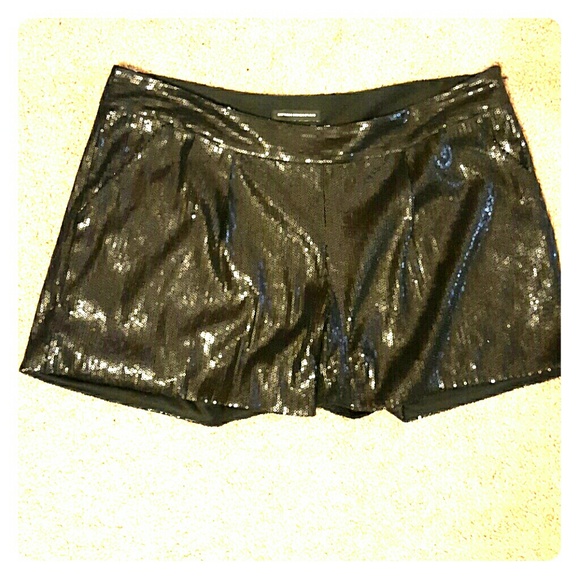 Express Sequin black shorts