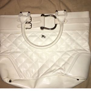 Authentic BURBERRY white leather bag *no trades*