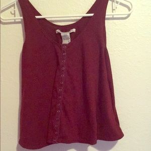 Maroon snap crop top❤️✨