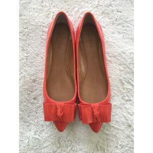 NWOT Orange J Crew Ballet Flats
