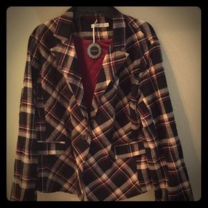 NWT Plaid Blazer