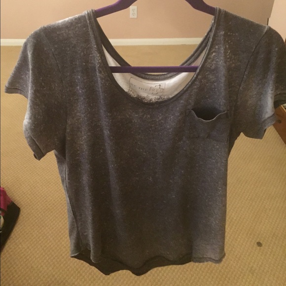 Free People S Grey scoop neck