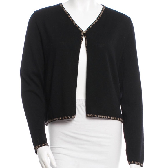 Fendi Logo Cardigan
