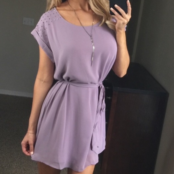 Dusty lilac shift dress