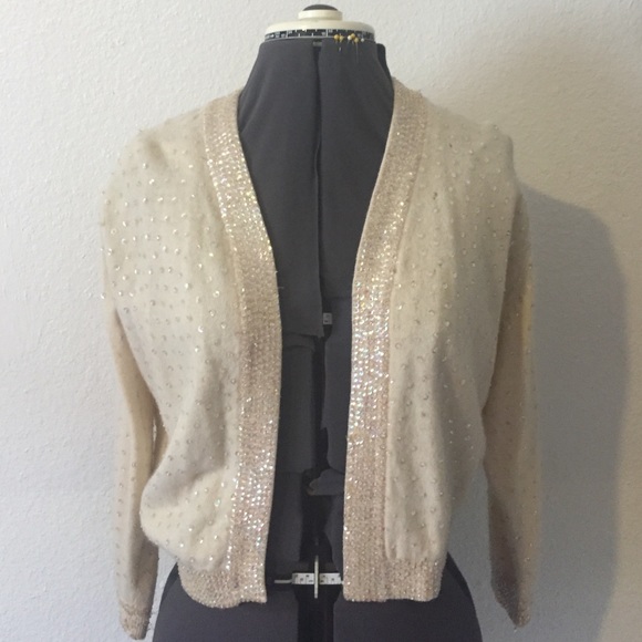 Vintage cream sequence sweater