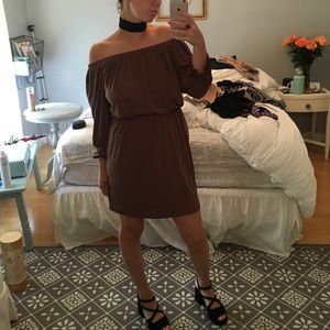 Brown peasant dress