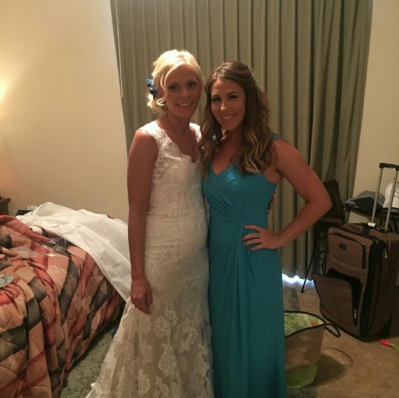 Blue bridesmaids dress