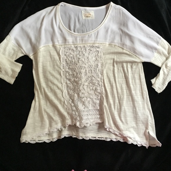 Flowy White Lacey Top