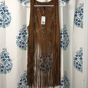 Native American inspired fringe vest