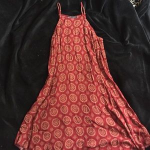 Red Patterned Brandy Melville Tank Dress