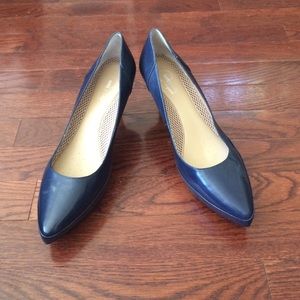 Navy blue short heels
