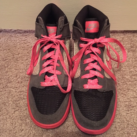 Extremely Rare Pink and Sparkles Nike High Tops