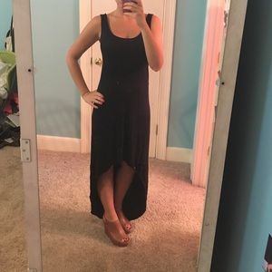 ❌SOLD❌Black Cotton High/Low Dress