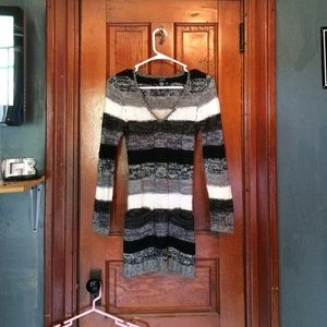 Black and white sweater dress