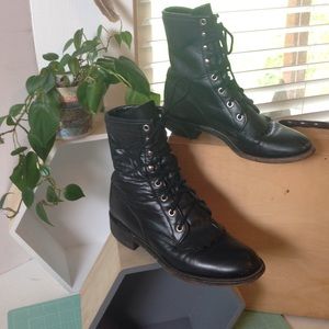 Black Justin Roper Boots