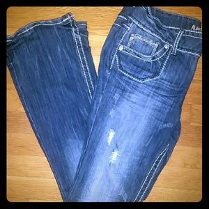 Distressed Blue Jeans