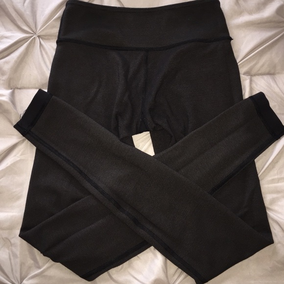 Black pin stripes Lululemon leggings