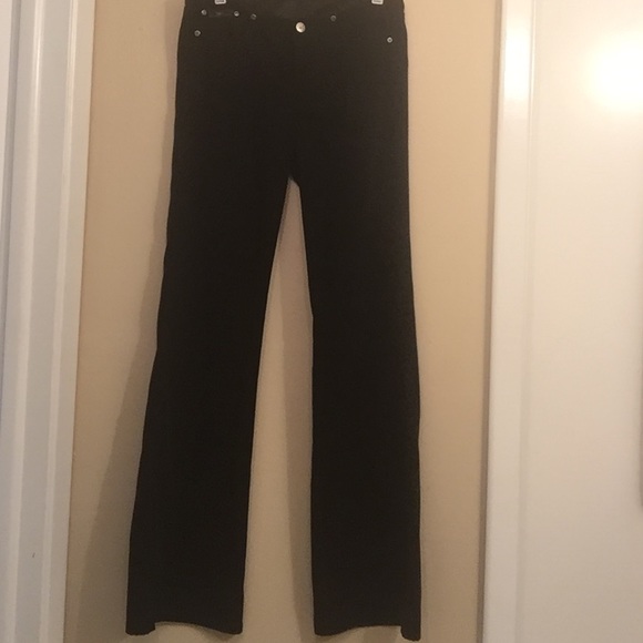 LEI Black Suede-Like Pants. Boot Cut. Low Rise.