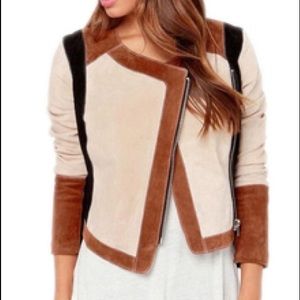 Zippered Crop Suede Jacket