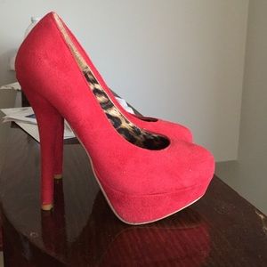 Red Suede heels