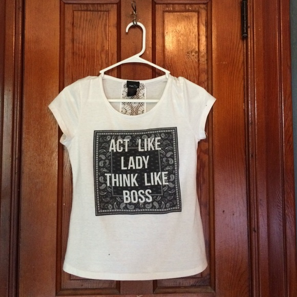 "Act like a lady think like a boss" tee - Picture 1 of 3