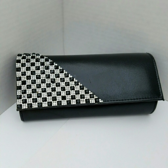 ASHLEY FOX BLACK &SILVER clutch