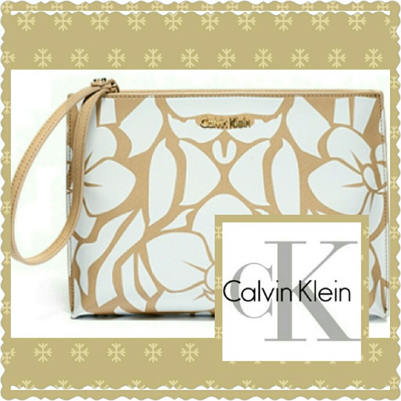 **SOLD** NEW Calvin Klein Saffiano Leather clutch - Picture 5 of 5