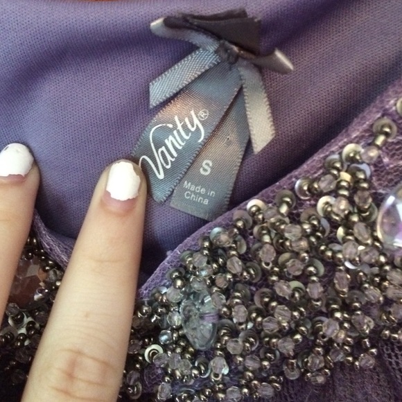 Purple lace formal top - Picture 2 of 4