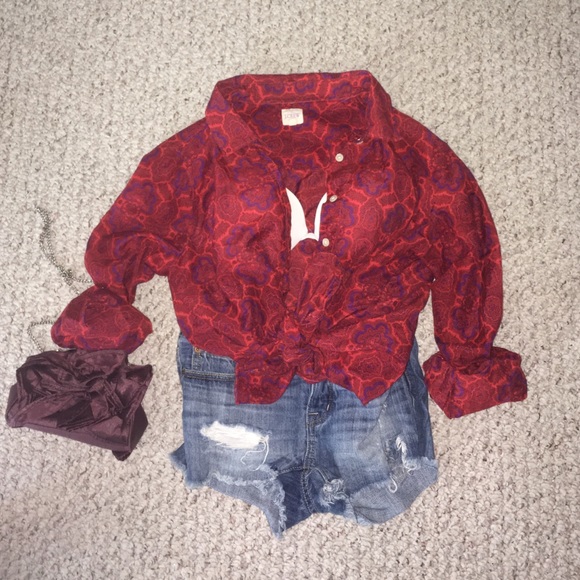 J. Crew Tops - J.Crew Paisley "Perfect Shirt" button down