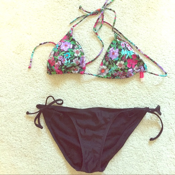 Victoria secret floral bikini top & target bottom