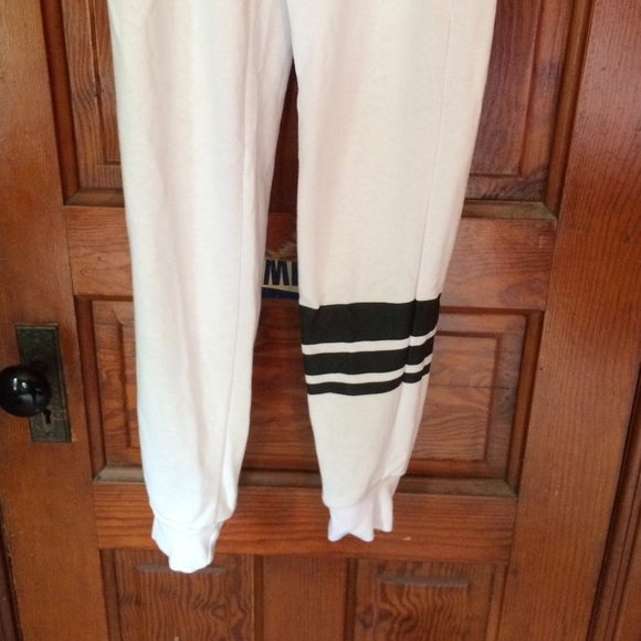White and black striped joggers - Picture 3 of 4