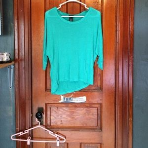 Oversized turquoise top