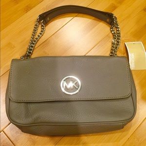 Michael Kors Small Fulton purse in Steel Grey.