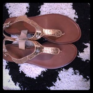 Gold MK Sandals