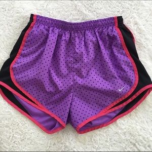 Purple Polka Dot Nike Running Shorts