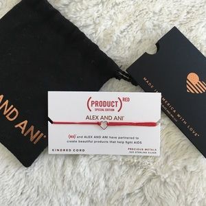 New Alex and Ani Kindred Cord Red Heart Bracelet