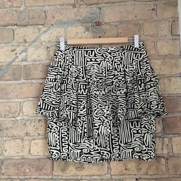 High waisted peplum skirt