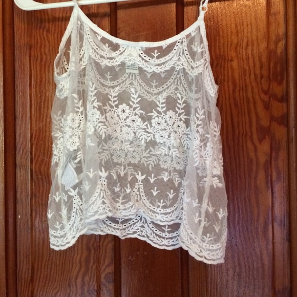 White lace crop top - Picture 4 of 4